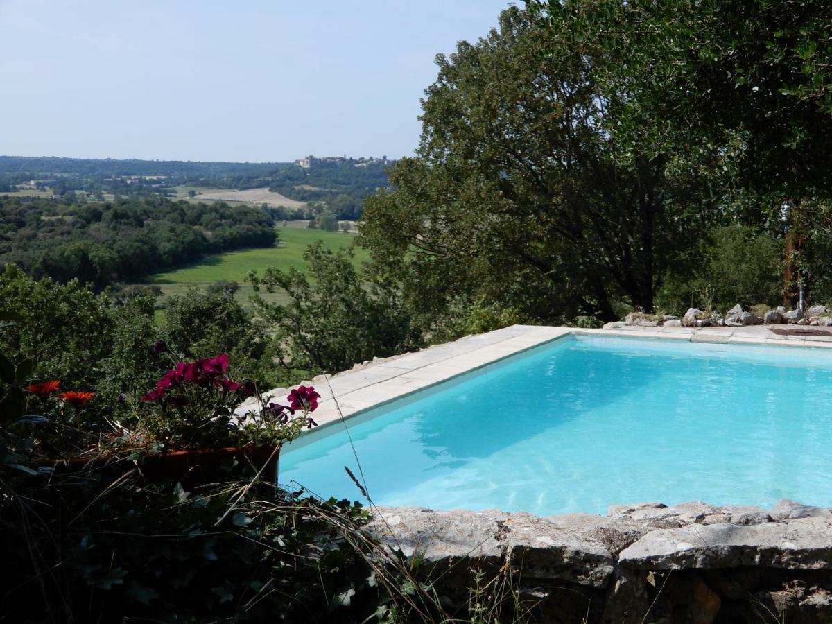 Villa Mas En Pierres Seches Avec Piscine Lussan  Esterno foto